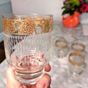 4 mid-century modern cocktail glasses